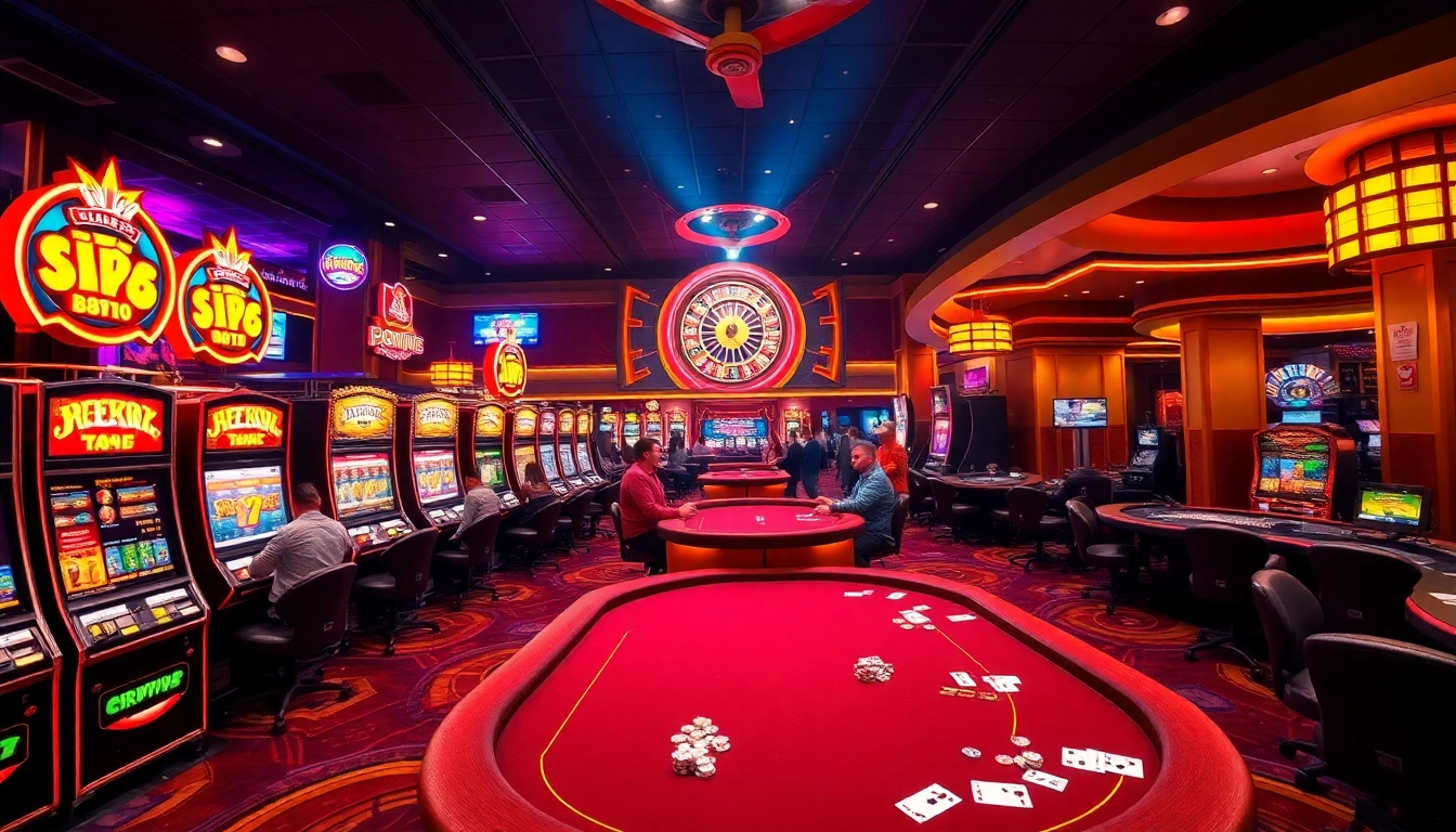 Engage in the lively atmosphere of PS99 casino with vibrant slot machines and exciting games.