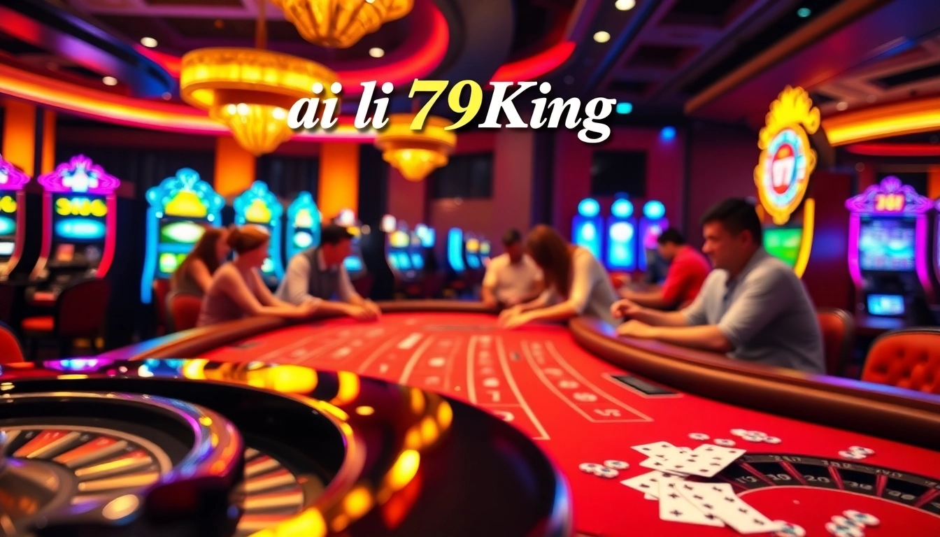 Delight in the exhilarating gaming experience at Đại lý 79King with players engaged at a vibrant baccarat table.